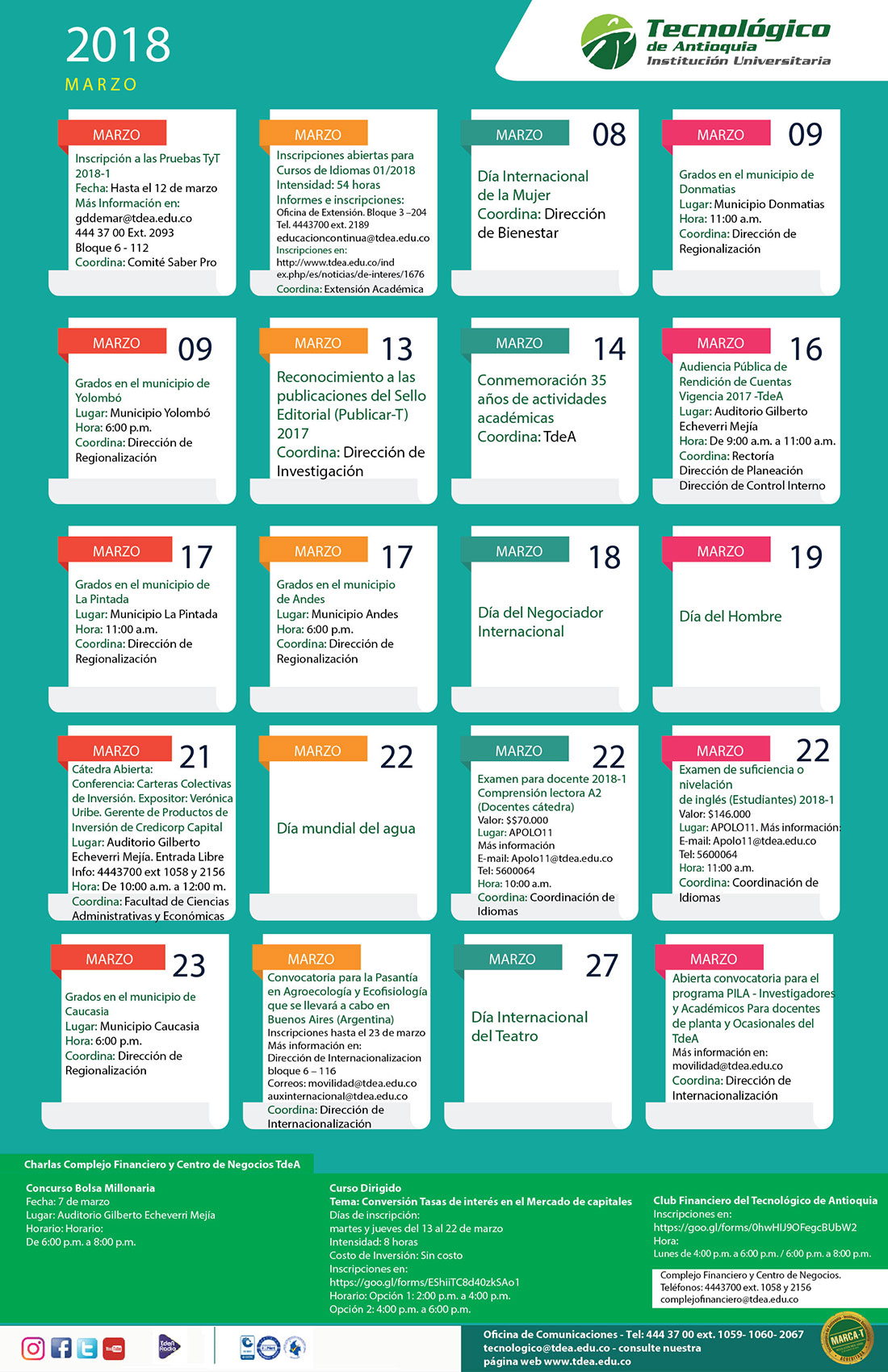 02 - AGENDA - Marzo 5 - 12 - 2018