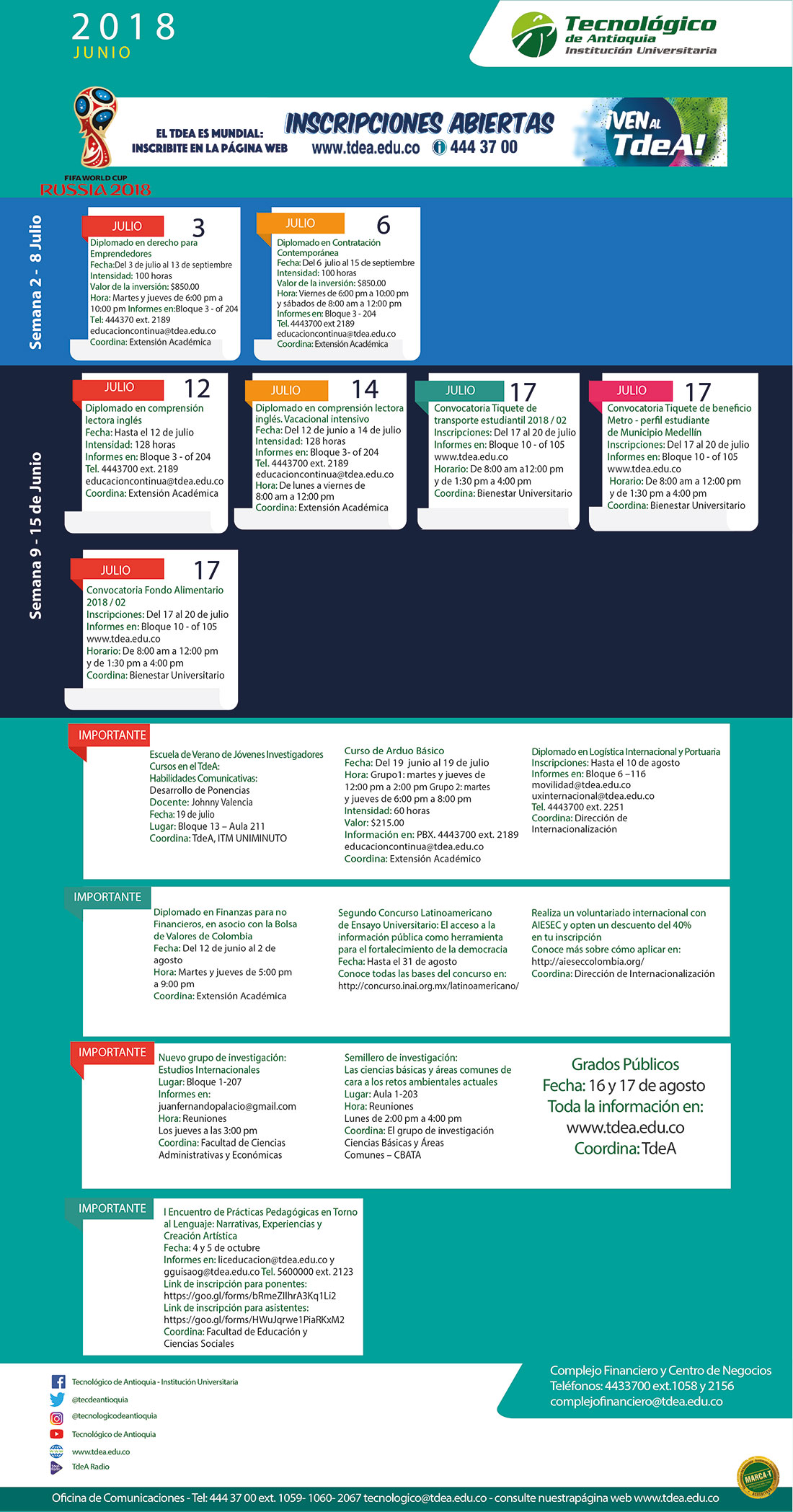 - AGENDA - Julio - 3 - Julio - 8 - 2018