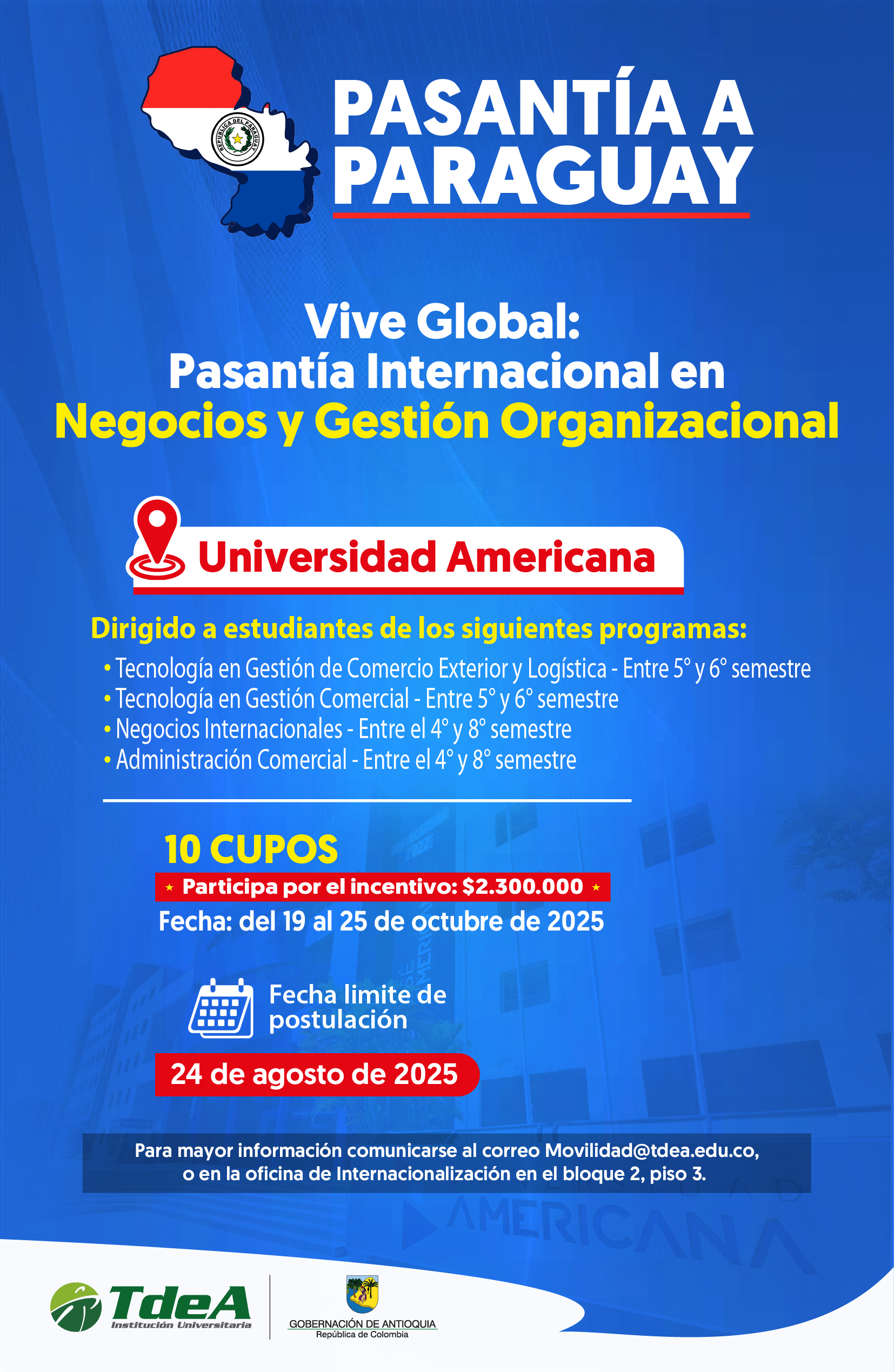 Pasantía a Paraguay en Negocios y Gestión Organizacional