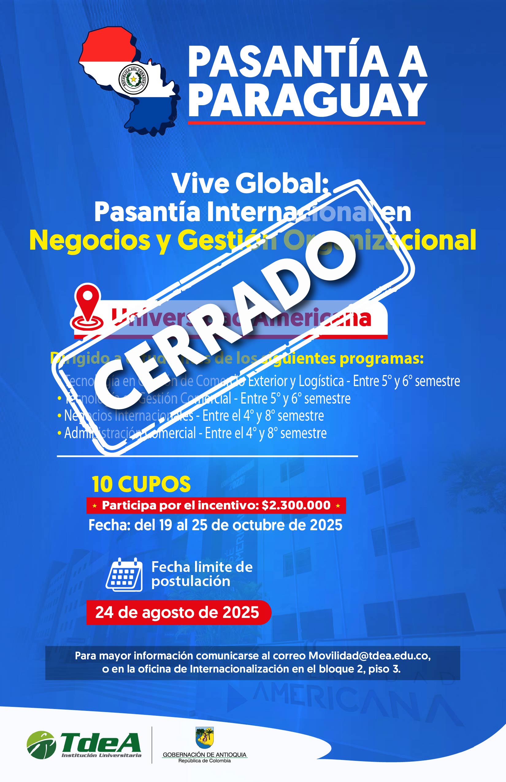 Pasantía a Paraguay en Negocios y Gestión Organizacional