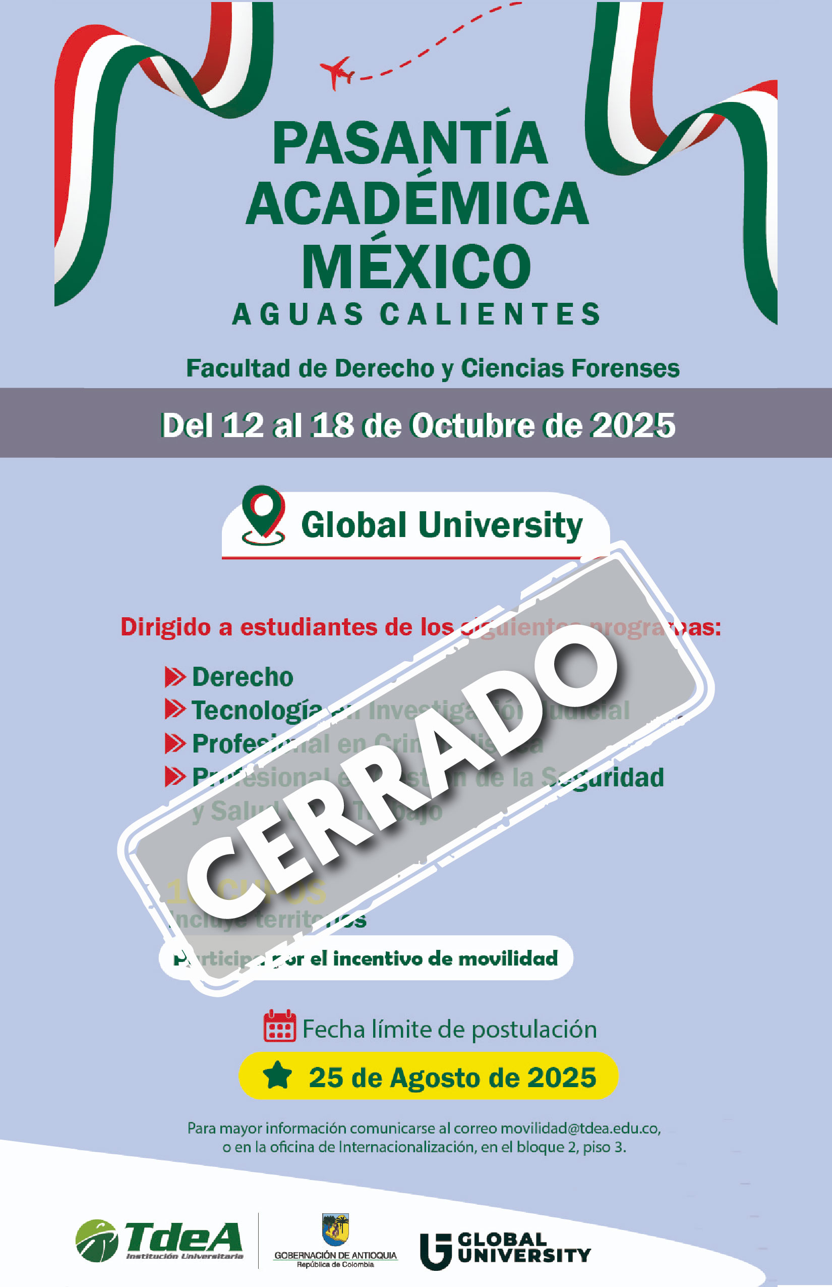 Pasantía a México Aguas Calientes - Facultad de Derecho y Ciencias Forenses