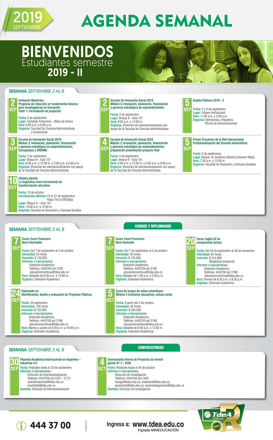 - AGENDA - Septiembre - 2 - 8 - 2019