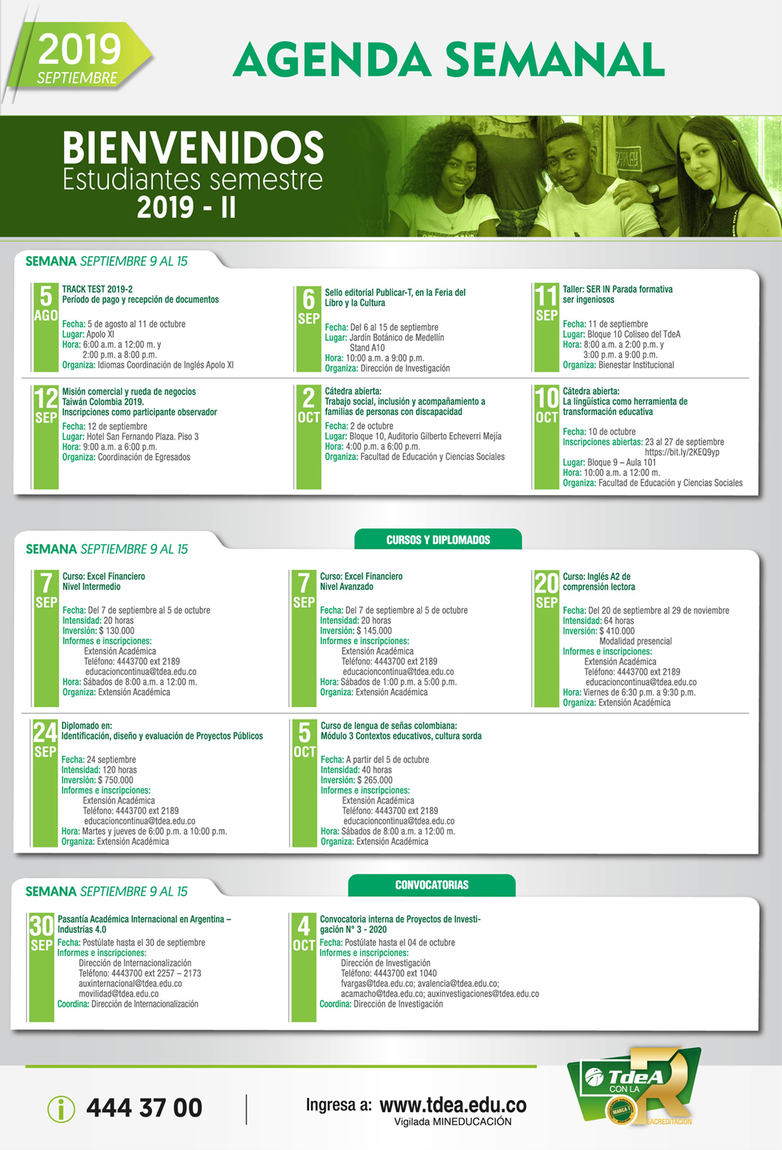 - AGENDA - Septiembre - 9 - 15 - 2019