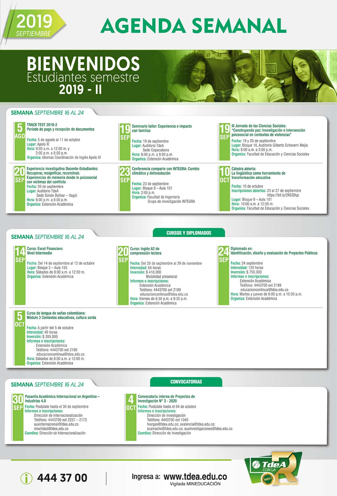 - AGENDA - Septiembre - 16 - 22 - 2019