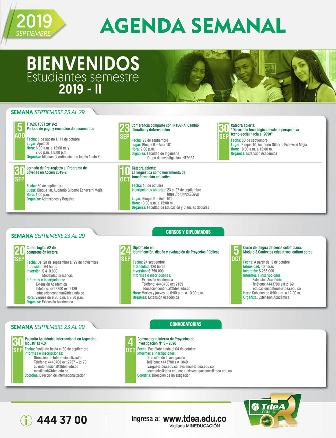 - AGENDA - Septiembre - 23 - 29 - 2019