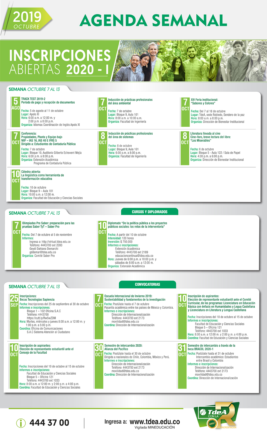 - AGENDA - Octubre - 7 - 13 - 2019
