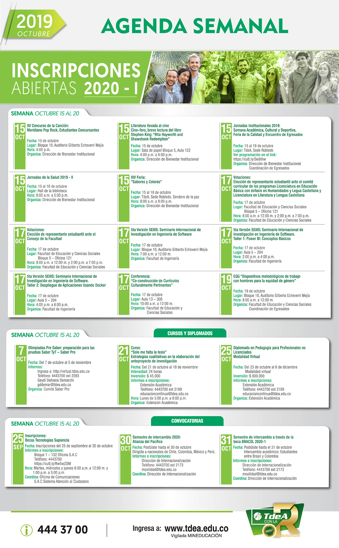 - AGENDA - Octubre - 14 - 20 - 2019