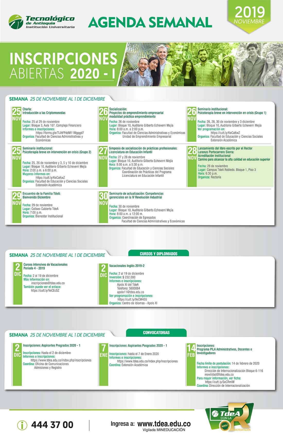 - AGENDA - Noviembre - 25 - Diciembre - 1 - 2019
