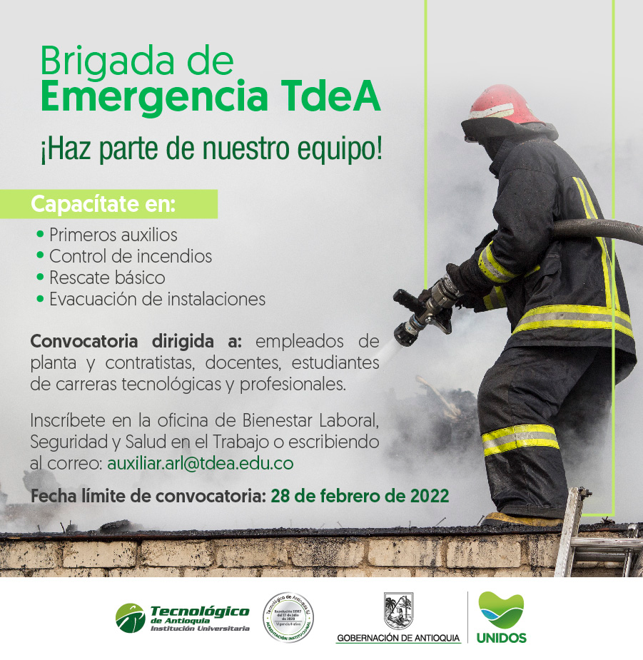 ¡haz Parte De La Brigada De Emergencia Tdea