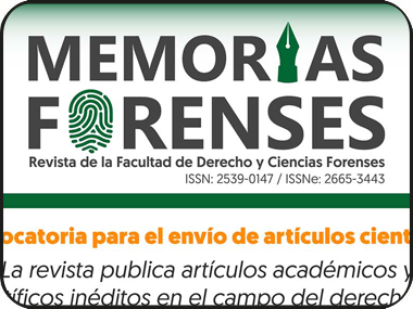 La Facultad de Derecho y Ciencias Forenses del TdeA invita para que postulen sus artículos a la revista Memorias Forenses