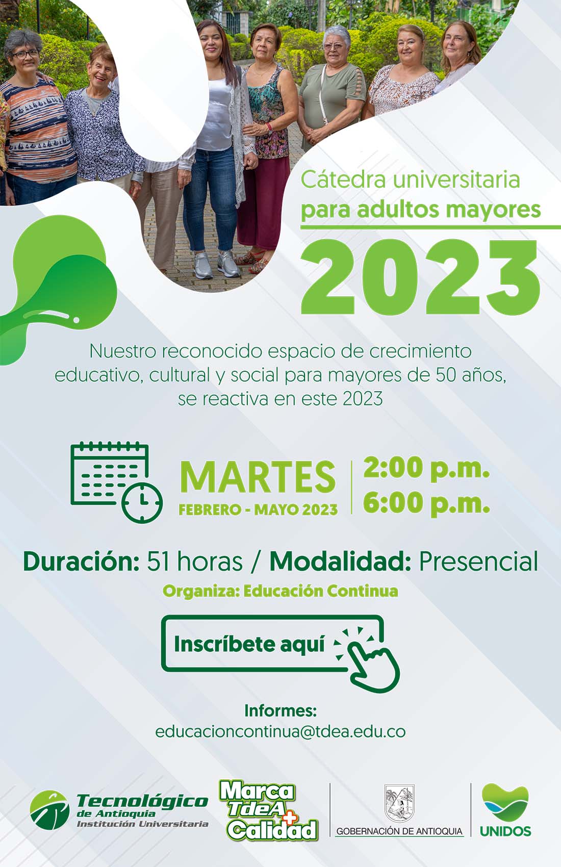 Cátedra universitaria para adultos mayores 2023