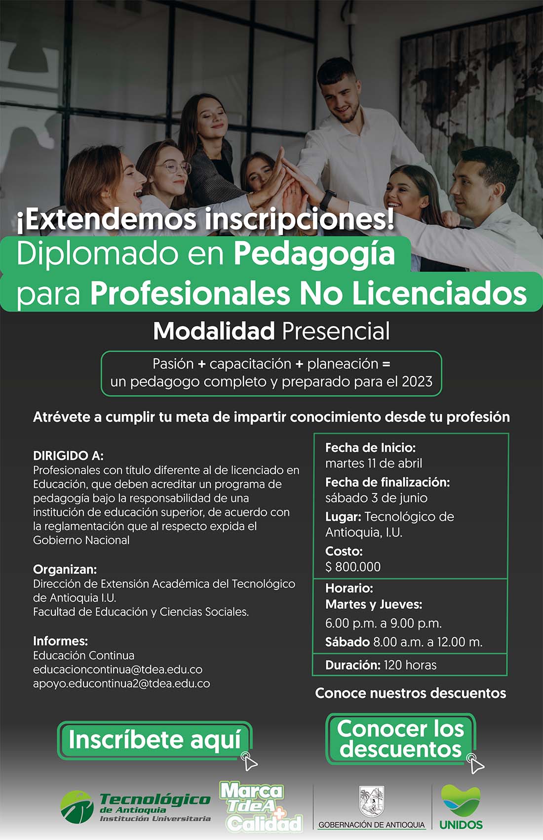 Diplomado en pedagogía para profesionales no licenciados (presencial)