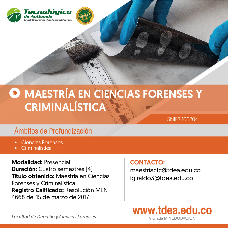 MAESTRÍA EN CIENCIAS FORENSES Y CRIMINALÍSTICA