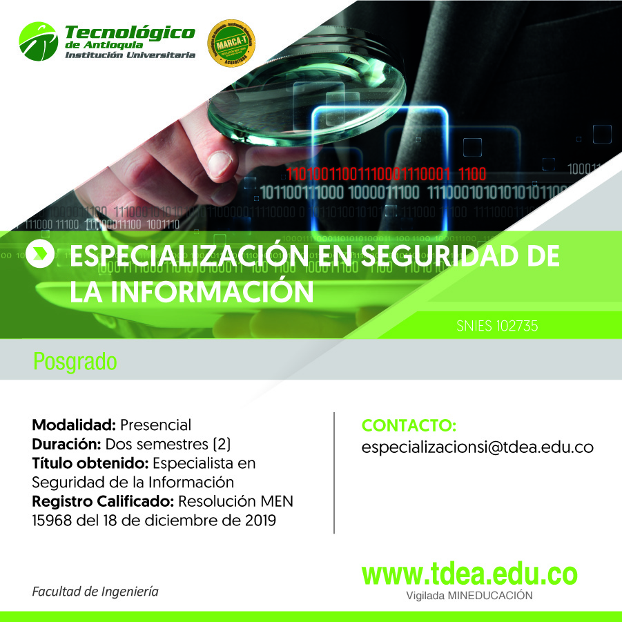 ESPECIALIZACIÓN EN SEGURIDAD DE LA INFORMACIÓN