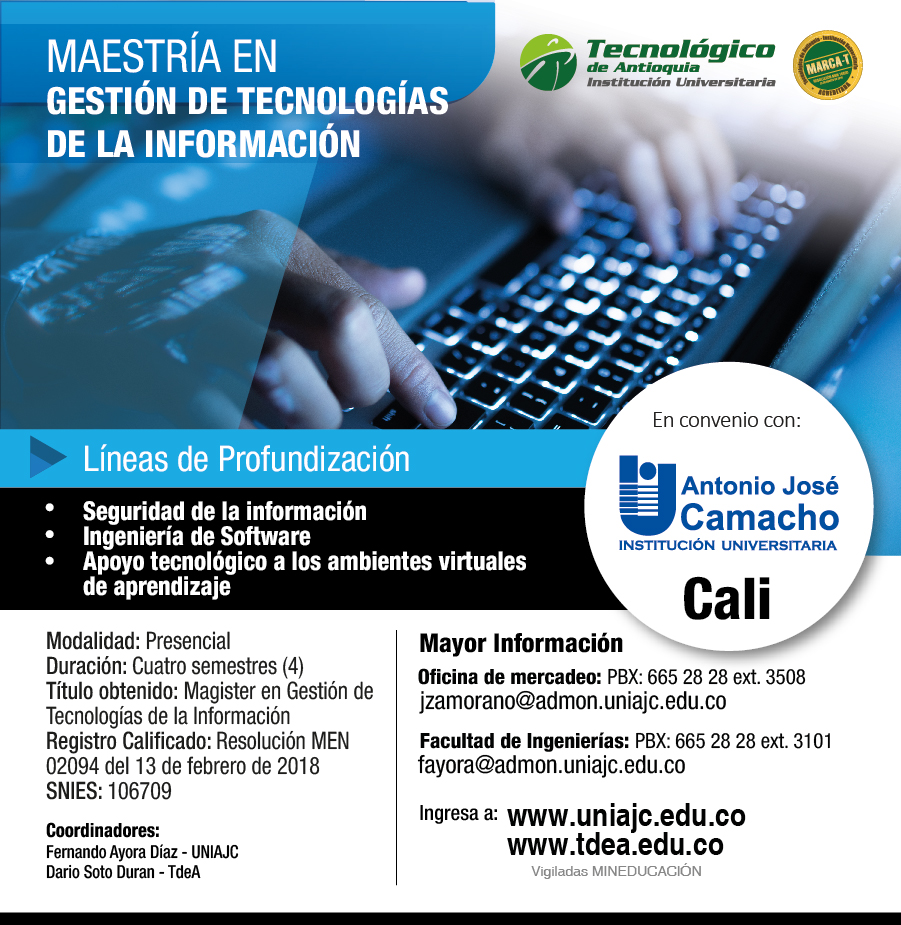 MAESTRÍA EN GESTIÓN DE TECNOLOGÍA DE LA INFORMACIÓN - CALI