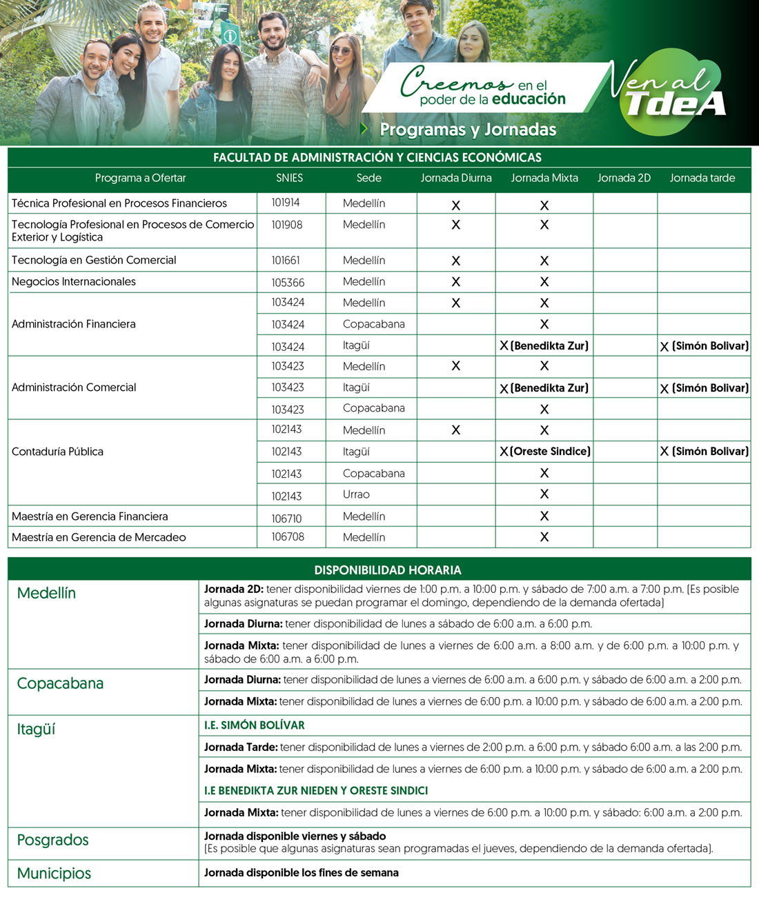 - Programas y jornadas FACULTAD DE ADMINISTRACI&OacuteN Y CIENCIAS ECON&OacuteMICAS