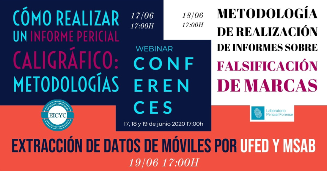 Webinar Conferences. Elaboración de informes periciales en el área de la grafología y la falsificación de marcas