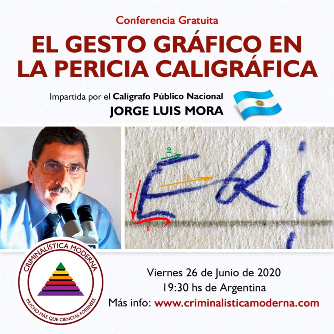 Conferencia Internacional Gratuita: El gesto gráfico en la pericia caligráfica
