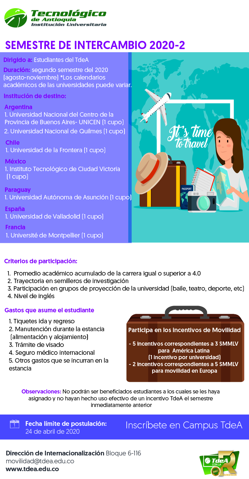 Semestre de intercambio 2020-2
