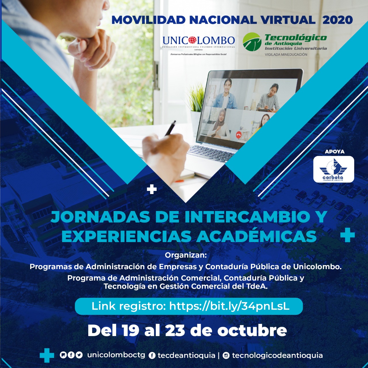 Movilidad Nacional Virtual 2020. Jornadas de intercambio y experiencias académicas.