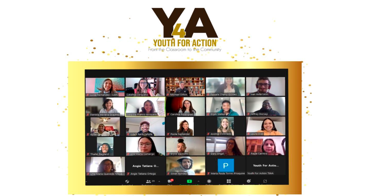 Estudiantes colombianos y americanos dan la bienvenida al proyecto  Juventud para la Acción: del aula a la comunidad (Y4A)